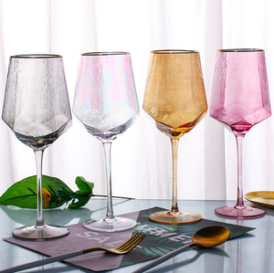 Verre à <span class=keywords><strong>vin</strong></span> rouge style nordique INS minimaliste 500 ml sans plomb ni chrome, <span class=keywords><strong>gris</strong></span> fumé, ambre, violet, arc-en-ciel - Product Image 1