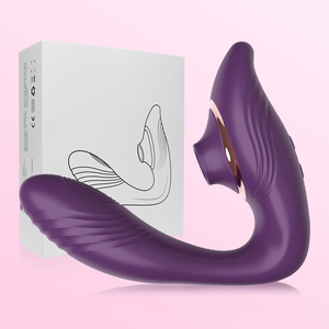 Doppia punta femmina di stimolazione clitoridea schiaffo pulsazioni ventosa vibratore punto G clitoride succhiatore a sbattitura vibratore per donna - Product Image 6