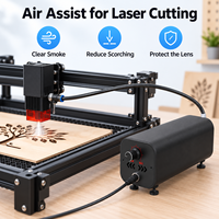 Pompe à air en aluminium pour graveur et découpeur laser, kit de débit d'air réglable avec connexion rapide, prise EU US