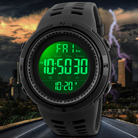 Jam Tangan Digital Multifungsi Khusus Pria Jam Olahraga 12/24 Jam LED Digital Tahan Air 50M Jam Elektronik SKMEI 1251
