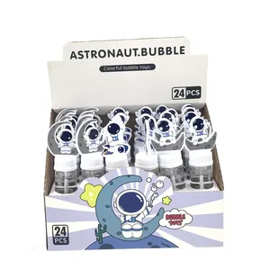 Varinha espacial de bolhas, varinha sopradora de bolhas, brinquedos de verão, varinha de sabão astronauta, 24 peças/caixa