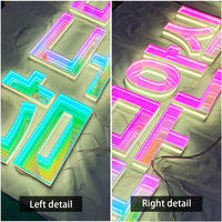 Lettres lumineuses LED 3D, lettres en acrylique, boîte à lumière, enseigne publicitaire extérieure pour immeubles de bureaux, entreprises, télécommande, multi