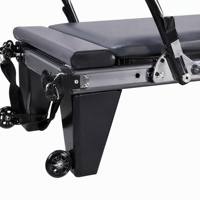 Demi-reformer de Pilates réglable en alliage d'aluminium durable, lit noir pour studio de yoga, salle de sport, entraînement corporel et exercices