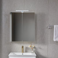 Modern Illuminated Storage Vanity Floating Smart LED Mirror Cabinet for Bathroom