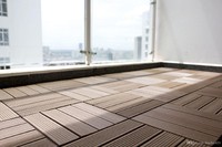 Dalles de terrasse en composite bois-plastique antidérapantes pour jardin et extérieur, à faire soi-même