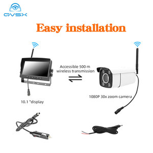 10.1-inch HD 1080P 2.4G kỹ thuật số không dây an ninh hệ thống video đảo ngược máy ảnh cẩu tháp 30x zoom HD giám sát Hệ thống xem - Product Image 2