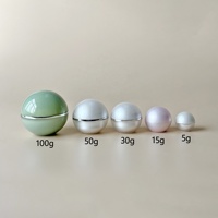 Pot à crème en acrylique en forme de boule 5g/15g/30g/50g/100g, emballage cosmétique, pot à crème en plastique