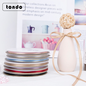 Cinta de decoración de boda, cinta de borde metálico dorado, envoltura de regalo, lazos para el <span class=keywords><strong>cabello</strong></span>, cinta de satén de Navidad DIY - Product Image 4