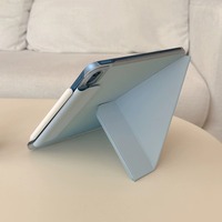 Étui magnétique à rabat avec logo personnalisé disponible pour iPad Pro 13 M5 2025, support multi-positions, coque de protection anti-chute pour tablette