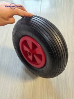 Pneu et roue pneumatiques gonflables de 13 pouces 3.50-6 pour brouette, chariot à main, remorque de jardin et chariot de transport