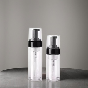 Luxury Matte Black PET Foam <b>Bottle</b> 43mm Plastic Foaming Mousse Pump for Lash Cleansing 100ml 120ml 150ml 200ml Available - Product Image 2
