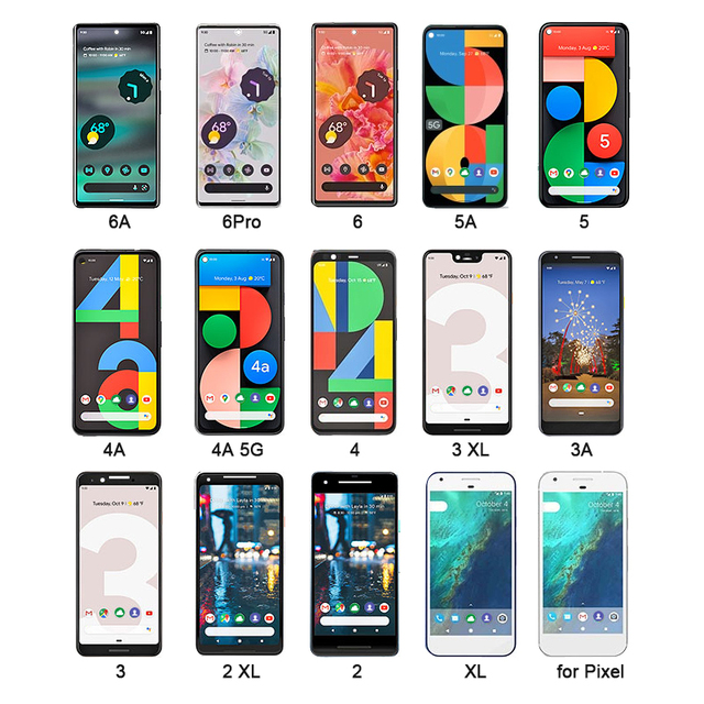 Pantalla De for google Pixel Pixel4 6 Pro 4 Xl 4a 4g 3a 3 Axl Replacement Display Screen Lcd Panel Led Oled with Frame