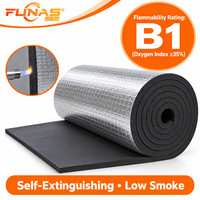 Feuille d'isolation moderne FUNAS en mousse élastomère à cellules fermées NBR/PVC, recouverte de feuille d'aluminium autocollante, écologique et résistante au feu