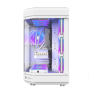 Boîtier PC ATX panoramique <span class=keywords><strong>en</strong></span> verre transparent Cross Border PRO, dessus transparent, refroidissement par eau, cloisonnement à 360 degrés, multi-disques durs, ATX <span class=keywords><strong>en</strong></span> <span class=keywords><strong>stock</strong></span> - Product Image 3