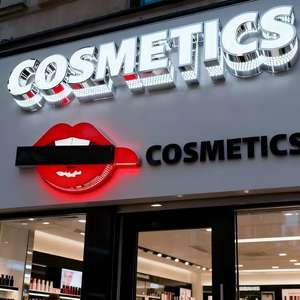 Enseigne lumineuse LED en métal et acrylique découpée au laser dorée pour extérieur, logo mural pour salon de coiffure, magasin - Product Image 2