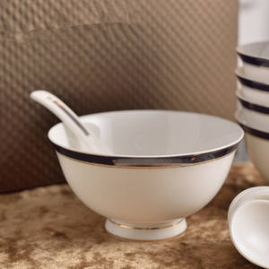 Assiettes plates en céramique nordique en porcelaine bols design de luxe durables stockés mariages restaurants - Product Image 3