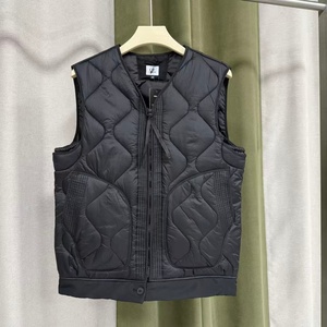 Chaleco Acolchado sin Mangas para Hombre, Color Sólido, Cierre de Cremallera, Ropa Exterior Informal, Negro, Blanco, Verde Oliva - Product Image 2