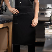 Delantal de Cocina de Poliéster y Algodón para Restaurante, Cafetería, Panadería, Bistro, Delantal de Chef, Delantales Medios, Delantal de Chef, Venta al por Mayor de Fábrica