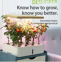 Système de culture hydroponique en culture profonde à 12 modules avec ventilateur unique 24W, contrôle tactile intelligent, pour légumes et herbes d'intérieur