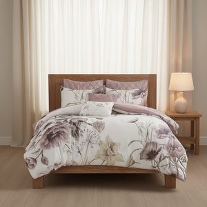 Floral Printed <b>Comforter</b> <b>Set</b> 8 Piece Cotton Polyester Woven Anti Dust Mite Home Bedding Classic Style Machine Wash - Product Image 2