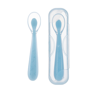 Cuchara de aprendizaje para bebés sin BPA, juego de cucharas de silicona suave para niños, vajilla, cuchara de alimentación para bebés - Product Image 4