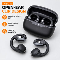 Écouteurs TWS à clip ouvert NE-21S, écouteurs sans fil Bluetooth, HiFi, contrôle tactile, écouteurs sportifs à oreille ouverte, OEM ODM