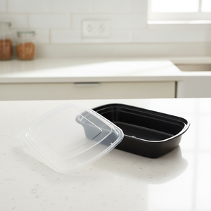 Conteneur alimentaire jetable léger en plastique PP HACAMY, compatible micro-ondes, avec couvercle anti-fuite, pour restaurants et usage domestique - Product Image 1