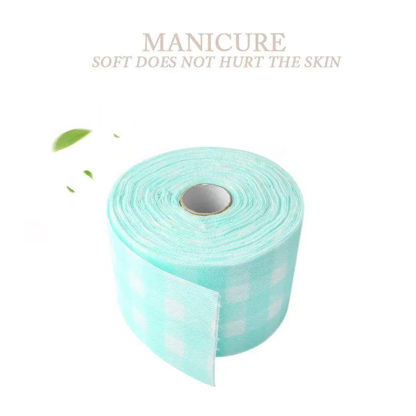 Nail Telo di Tessuto Non Tessuto Asciugamano Scarico Tamponi di Cotone di Bellezza Riutilizzabili Tamponi di Cotone Sanitario Pad Manicure 30 Metri