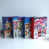 Sacs en papier de Noël personnalisés en gros CS44 avec poignée sac en papier de qualité supérieure