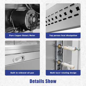 <span class=keywords><strong>Rôtissoire</strong></span> à <span class=keywords><strong>poulet</strong></span> à gaz commerciale <span class=keywords><strong>verticale</strong></span> SS8B avec rotation automatique pour <span class=keywords><strong>poulet</strong></span> entier et canard et cuisson à la mexicaine - Product Image 6