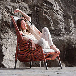 Sofá de Exterior Moderno, Resistente e Impermeable, Silla de Ratán, Sofá Individual/Doble, Combinación con Mesa de Centro, Estructura de Aleación de Aluminio - Product Image 2