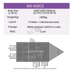 Remolque de Lujo Portátil para Baño Móvil con Lavadero de Pies, Ideal para Tiendas y Eventos - ¡Venta Caliente! - Product Image 1