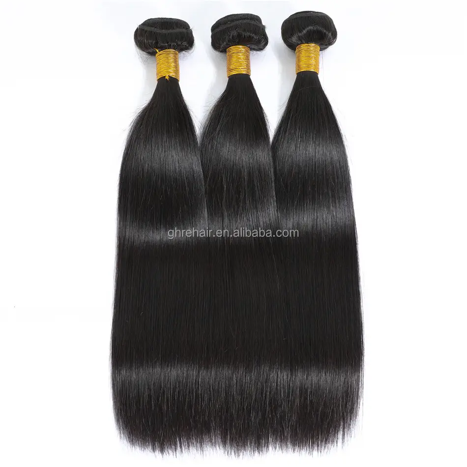 Ghrehair Best Selling 100% Human Hair Straight Weave Bundle High Quality for Black Women Virgin hair Remy Hair