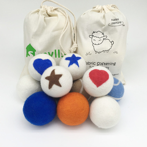 Nouveautés 2021, boules de séchage en laine mérinos bio écologiques faites à la main, 6 pièces, Taixiang TX-010d, 6-10 cm - Product Image 1