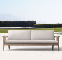 Ensemble de canapés en bois de teck de haute qualité au design classique antique pour jardin, plage et bord de piscine, mobilier d'extérieur