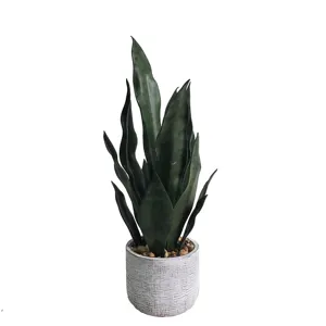 Plantas agulentas artificiais, plantas suculentas para decoração de interiores, folhas gladiólicas, plantas verdes de vasos