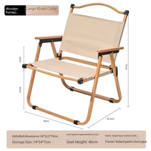 Chaise de plage pliable portable IStapromo, légère, en tissu Oxford, avec cadre métallique, dossier séparé, pour le camping, les pique-niques, les activités de plein air - Product Image 5