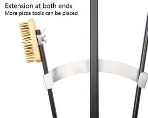 Support de <span class=keywords><strong>pelle</strong></span> à <span class=keywords><strong>pizza</strong></span> en acier inoxydable 304 avec plateau en marbre Conception à double couche pouvant contenir plusieurs outils à <span class=keywords><strong>pizza</strong></span> - Product Image 4