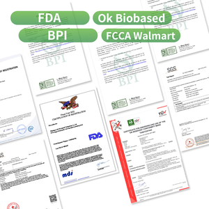 Ensemble de vaisselle <span class=keywords><strong>jetable</strong></span> compostable écologique LVHE, cuillère à yaourt, couverts biodégradables en amidon de maïs pour yaourt glacé - Product Image 6