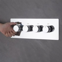 Système de douche en laiton haute pression effet pluie, avec douchette cascade intégrée, pour salle de bain, durable - Offre Spéciale