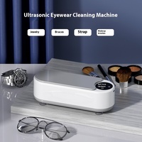 Machine de nettoyage à ultrasons domestique intelligente électronique pour lunettes montres bijoux et fausses dents avec boîte de rangement