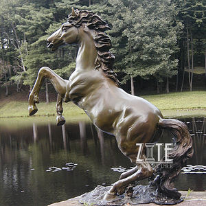 Springbrunnenpferdestatue des Garten-dekorativen <span class=keywords><strong>M</strong></span>ädchen-Reiters - Product Image 6