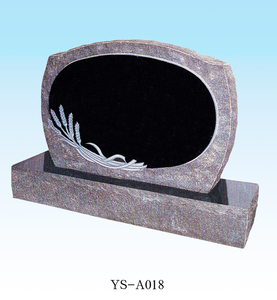 Pierre tombale en granit noir de style américain traditionnel, très demandée, avec sculpture d'ange et garantie d'un an - Product Image 2