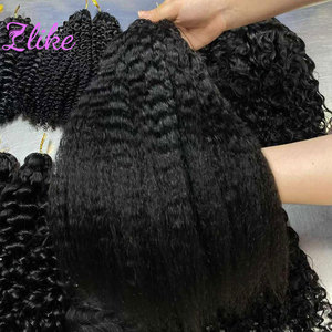 Extensioni di Capelli Umani 100% Veri Grezzi, Senza Nodi, Pre-Separati, Onda Profonda, per Intrecciare, Effetto Piuma, Linea Water Wave - Product Image 5