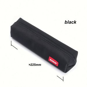 High Quality Portable Washable Canvas <b>Black</b> Gray <b>Mini</b> Pencil case Pouch Pen <b>Bag</b> for Students School Supplies - Product Image 5