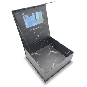 Quà tặng sang trọng video Brochure hiển thị 7 <span class=keywords><strong>inch</strong></span> kỹ thuật số LCD Hộp Quà Tặng màu đen tăng Màn hình LCD Video <span class=keywords><strong>Card</strong></span> - Product Image 3