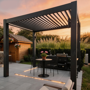 Pabellón de Aluminio para Exteriores, para Bodas, Ceremonias, Fiestas y Eventos, con Paredes Laterales Removibles, Cortinas, Decoraciones Florales, Telón de Fondo y Asientos - Product Image 1