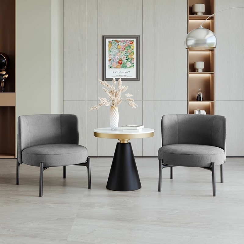Wooden Frame Fabric Single Sofa Chair