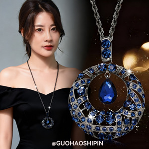 Luxurious Teardrop Crystal Necklace Women's Fashion Pendant Bezel Setting Everyday Wear Yiwu Origin - Product Image 5