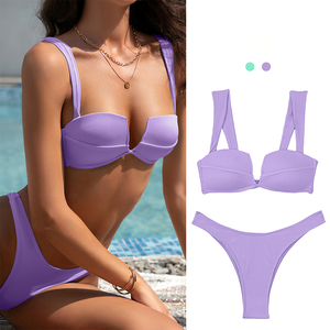 Odm Oem Private Label Teen Girls Nylon Sexy Mujeres maduras Traje de baño Ropa de playa Bikini Trajes de baño - Product Image 1